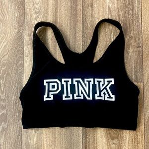 Black sports bra by Pink/VS